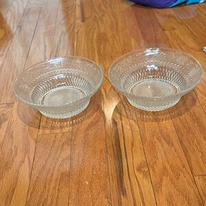 2 Vintage KIG Indonesia Glass Serving Bowls